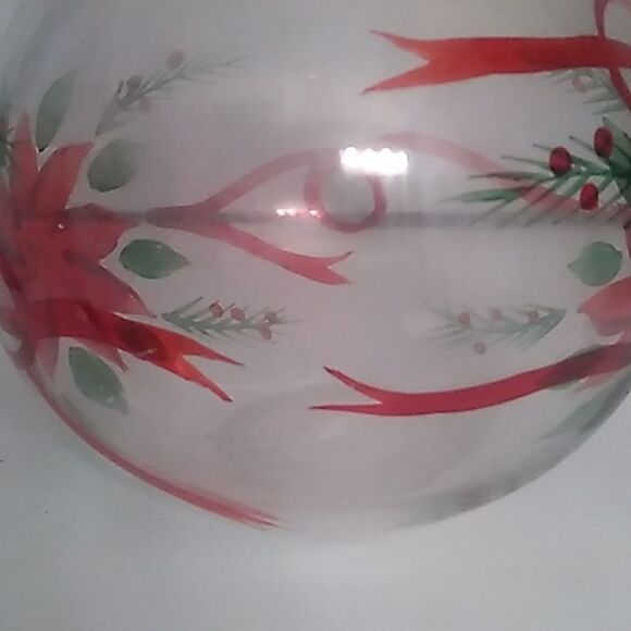 Poinsettia Glass Bowl #2 - Picture 2 of 7